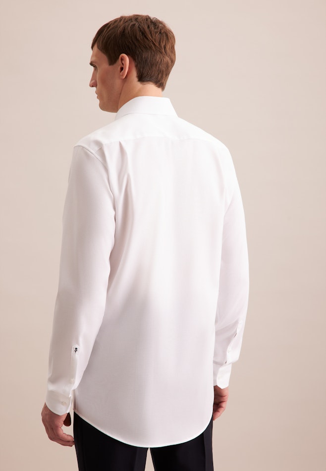 Regular Chemise d'affaires Structure dans Blanc | Boutique en ligne Seidensticker