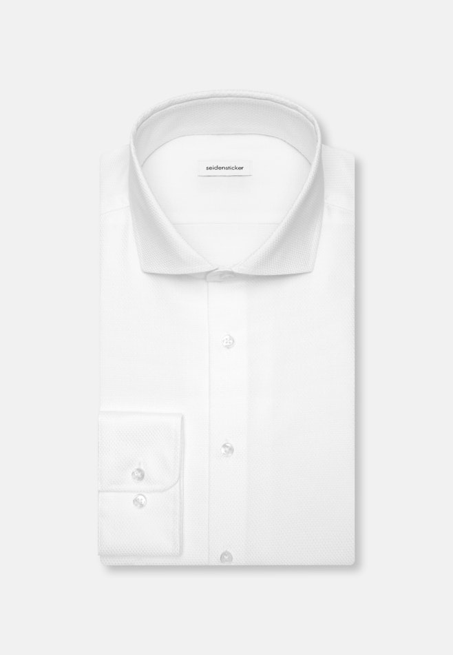 Regular Business shirt Structure in White | Seidensticker online shop