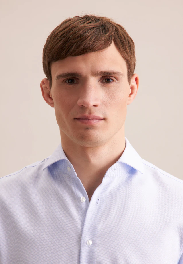 Regular Business shirt Structure in Hellblau |  Seidensticker Onlineshop