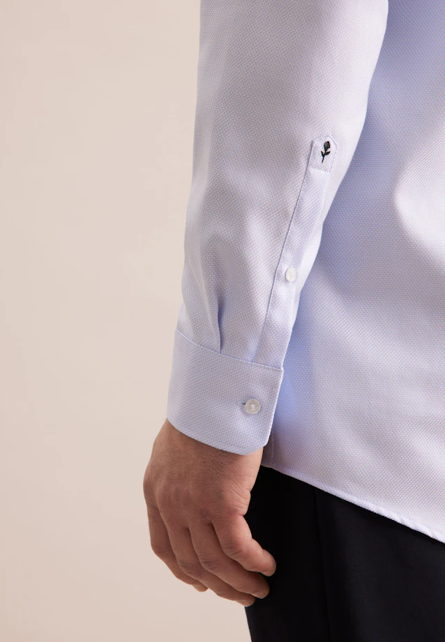 Regular Business shirt Structure in Hellblau |  Seidensticker Onlineshop