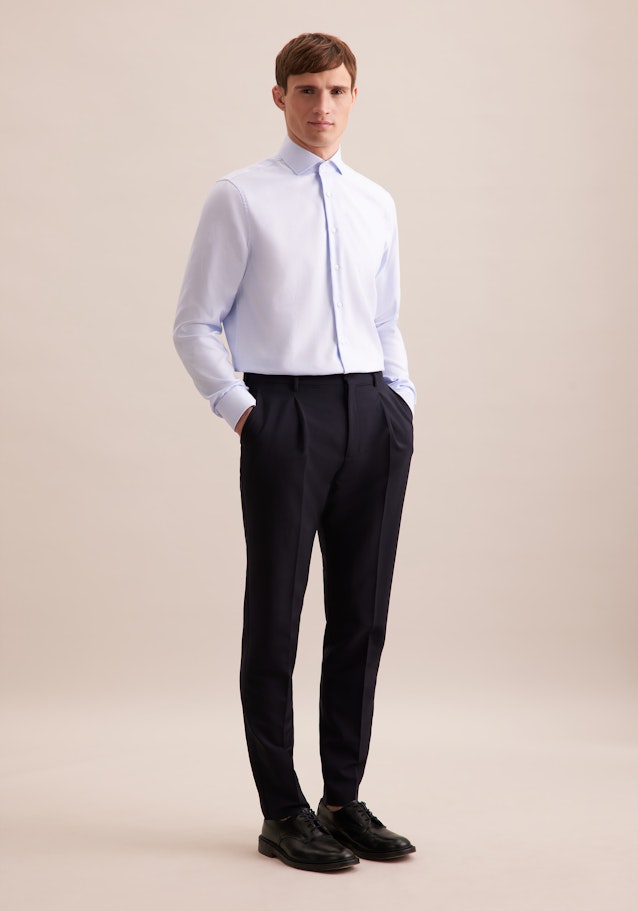 Regular Chemise d'affaires Structure in Bleu Clair | Seidensticker Onlineshop