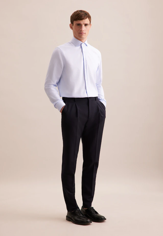 Regular Business shirt Structure in Hellblau |  Seidensticker Onlineshop