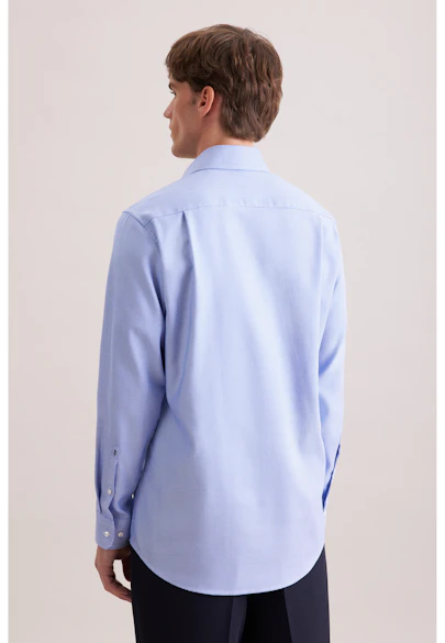Regular Chemise d'affaires Structure in Bleu Moyen | Seidensticker Onlineshop