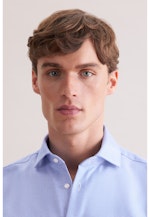 Regular Business Hemd Struktur in Mittelblau |  Seidensticker Onlineshop