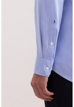 Regular Business Hemd Struktur in Mittelblau |  Seidensticker Onlineshop