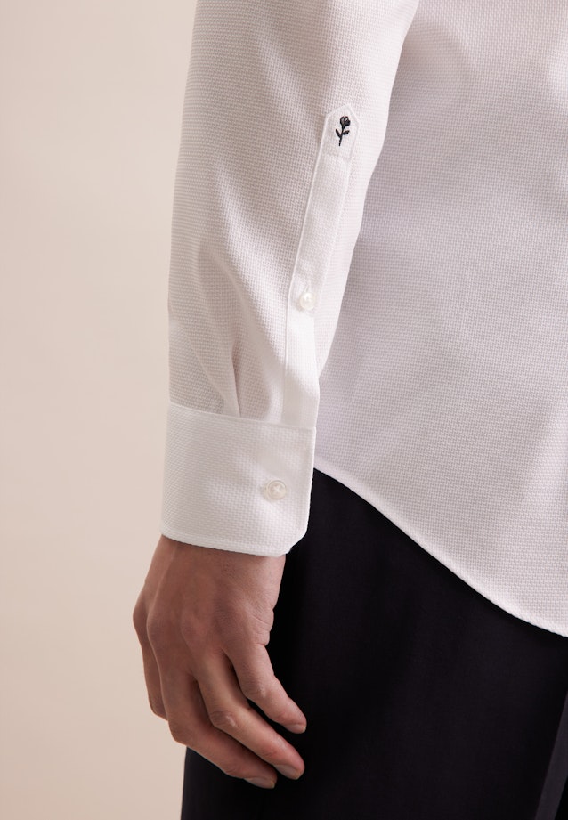 Slim Business shirt Structure in Weiß |  Seidensticker Onlineshop