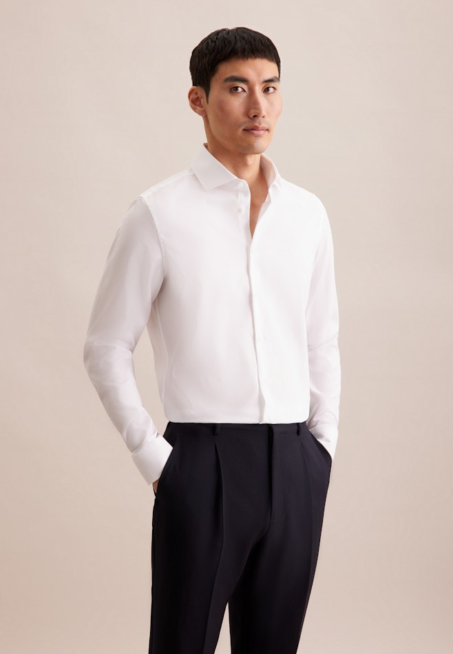 Shaped Business shirt Structure in Weiß | Seidensticker online shop