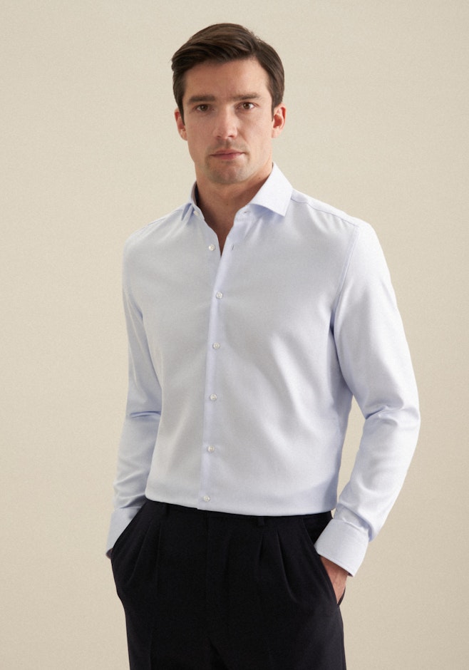 Shaped Business Hemd Struktur in Hellblau | Seidensticker Onlineshop