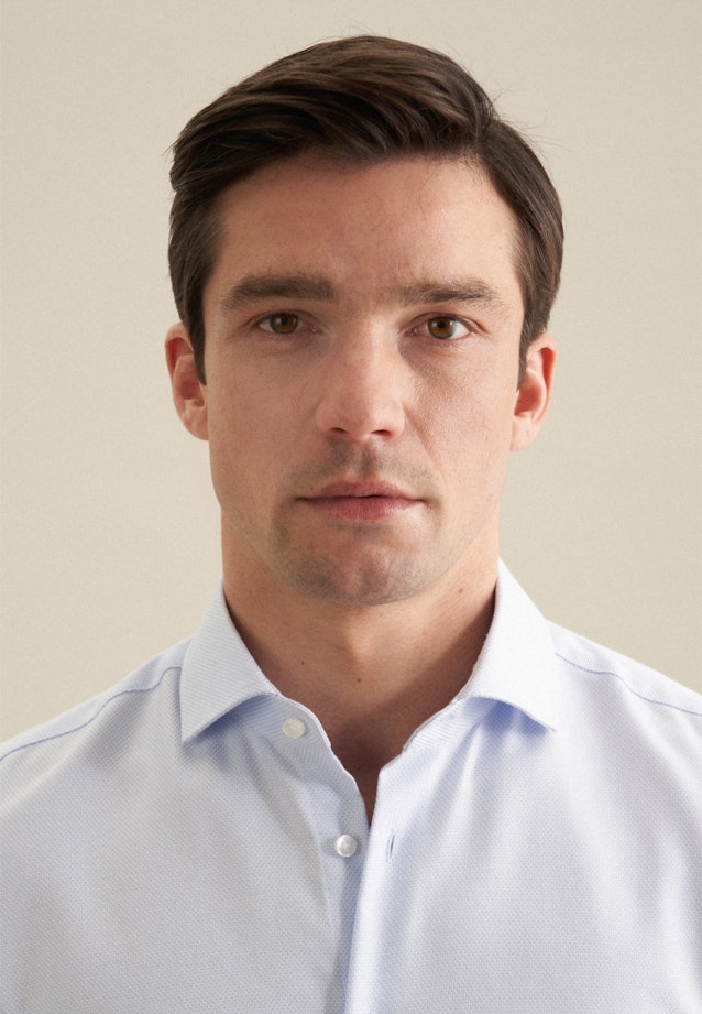 Shaped Business shirt Structure in Light Blue |  Seidensticker Onlineshop