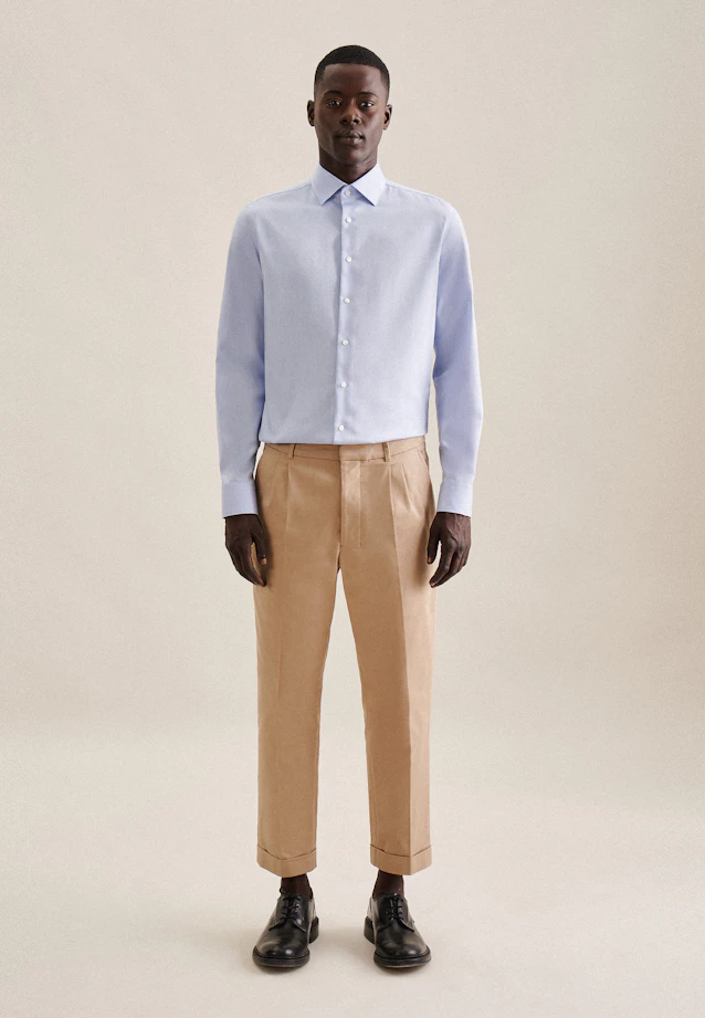 X-Slim Business Hemd Uni in Mittelblau |  Seidensticker Onlineshop