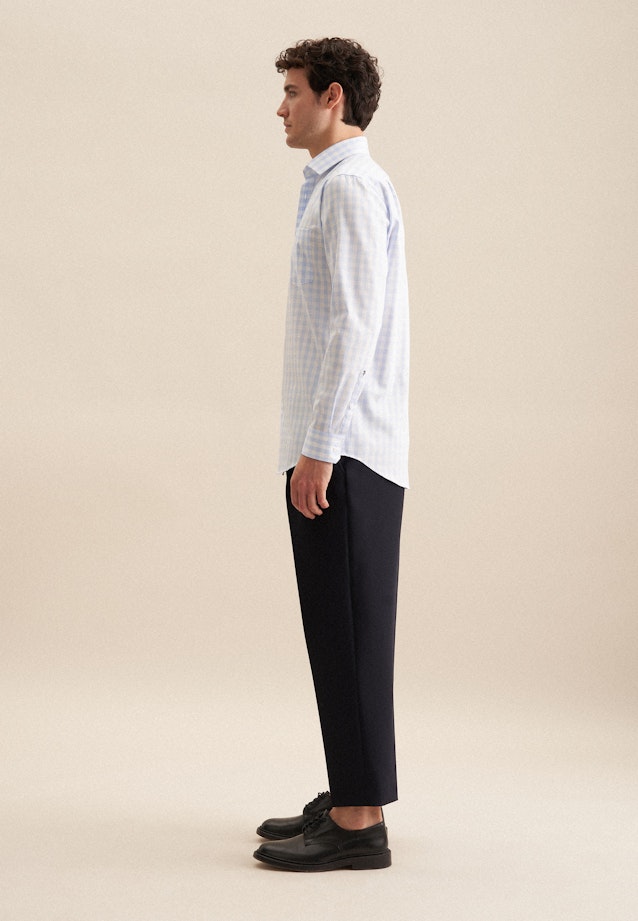 Regular Business shirt Check in Light Blue |  Seidensticker Onlineshop