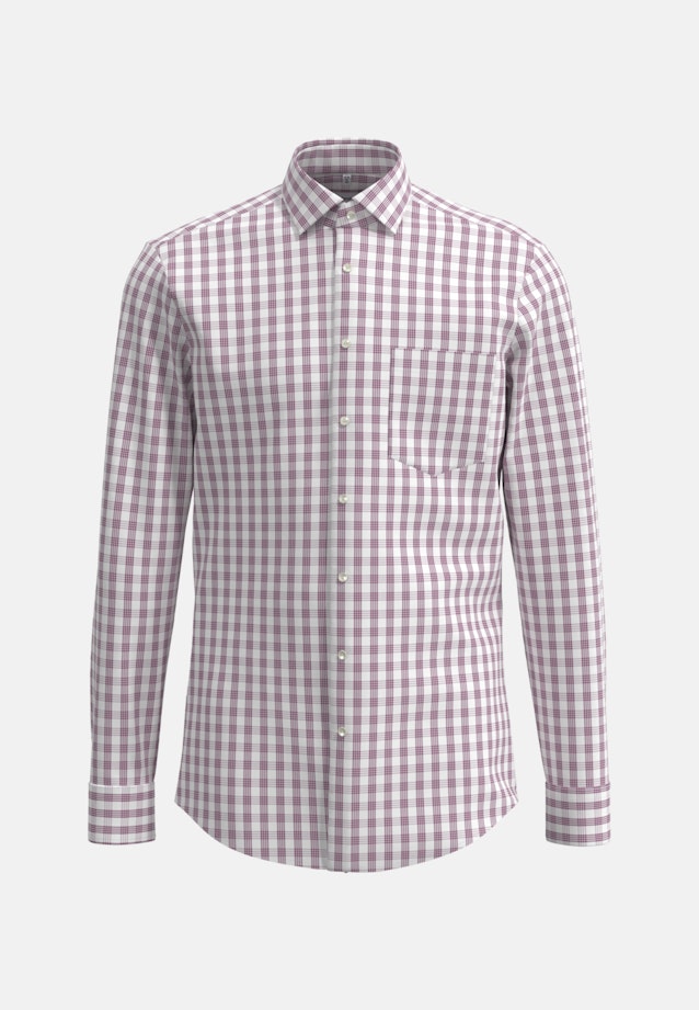 Regular Business shirt Check in Pink |  Seidensticker Onlineshop