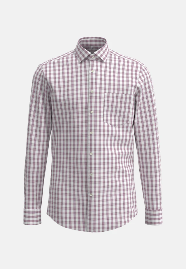 Regular Business Hemd Karo in Rosa/Pink |  Seidensticker Onlineshop