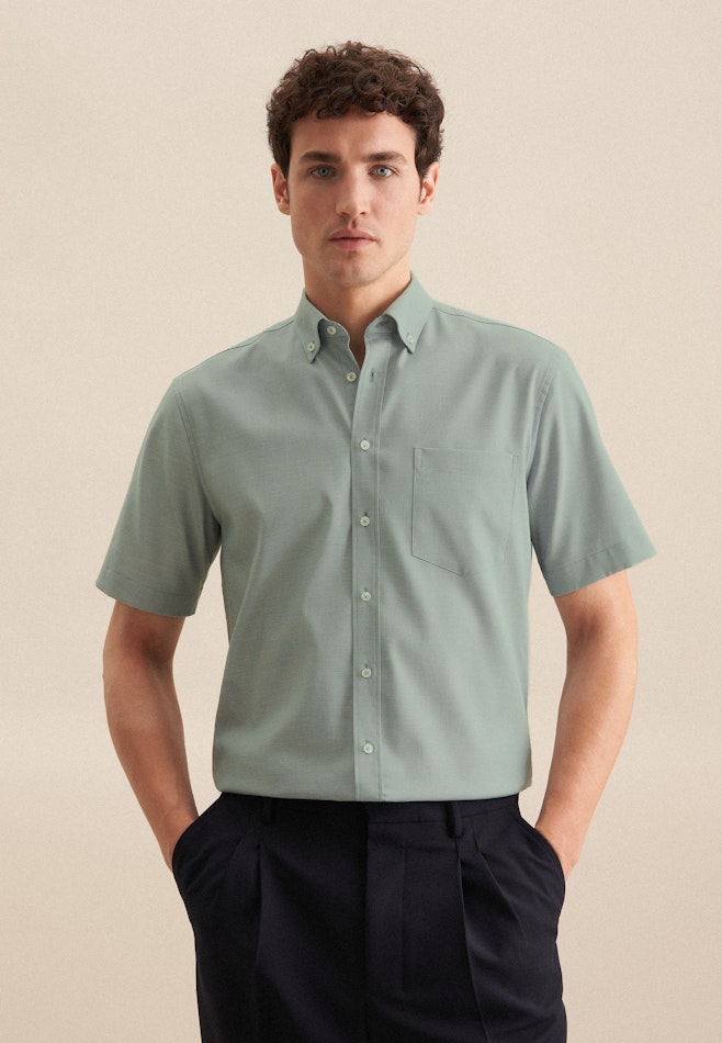 Regular Chemise d'affaires Structure dans Vert | Boutique en ligne Seidensticker