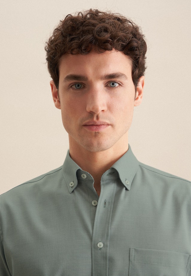 Regular Business Hemd Struktur in Grün |  Seidensticker Onlineshop