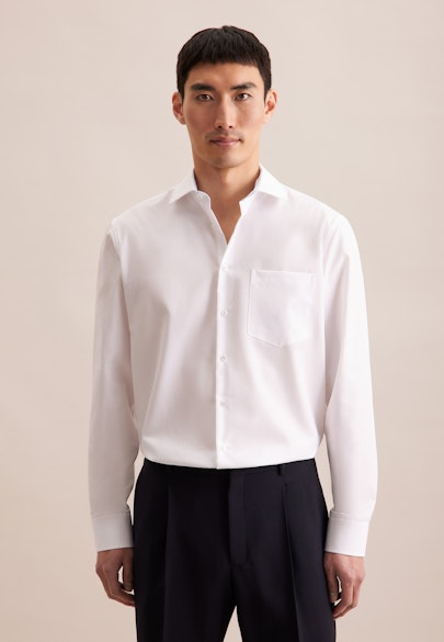 Regular Business shirt Uni in White |  Seidensticker Onlineshop