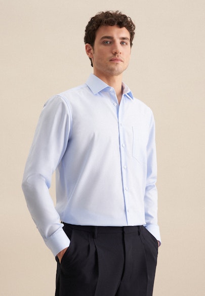Regular Business shirt Uni in Medium Blue |  Seidensticker Onlineshop