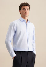Regular Business Hemd Uni in Mittelblau |  Seidensticker Onlineshop