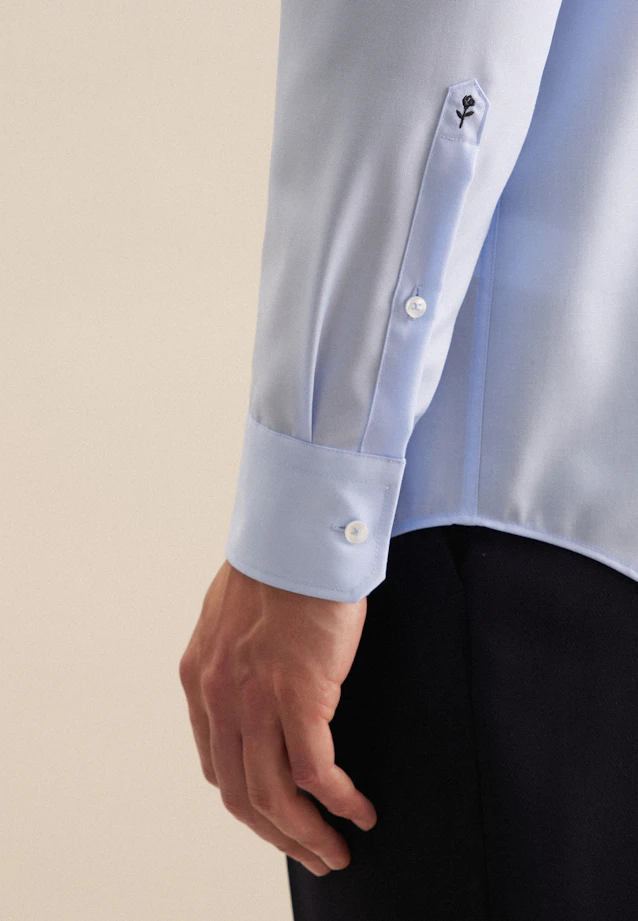 Regular Business Hemd Uni in Mittelblau |  Seidensticker Onlineshop
