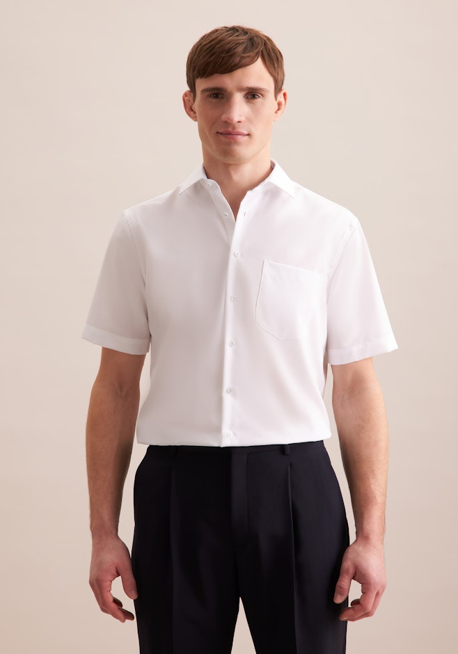 Regular Chemise d'affaires Uni dans Blanc | Boutique en ligne Seidensticker