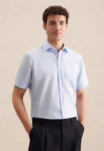 Regular Chemise d'affaires Uni in Bleu Moyen |  Seidensticker Onlineshop