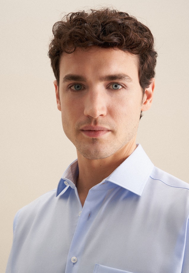 Regular Business Hemd Uni in Mittelblau |  Seidensticker Onlineshop