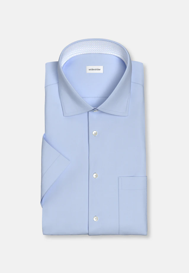 Regular Chemise d'affaires Uni in Bleu Moyen |  Seidensticker Onlineshop