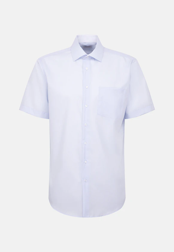 Regular Chemise d'affaires Uni in Bleu Moyen |  Seidensticker Onlineshop