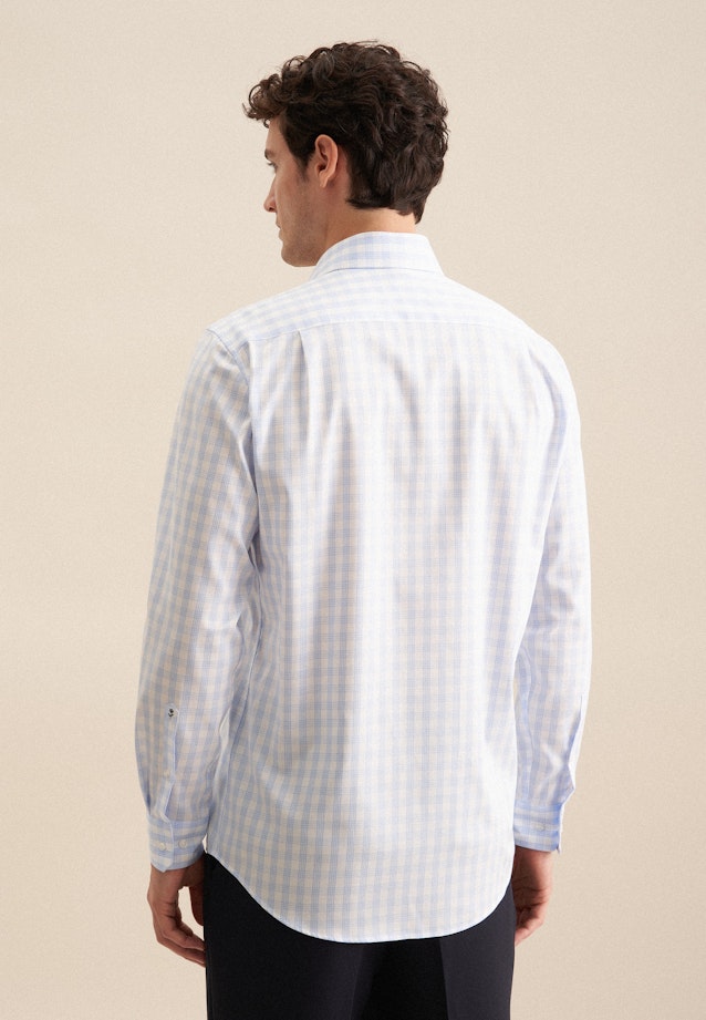 Comfort Business Hemd Karo in Hellblau |  Seidensticker Onlineshop