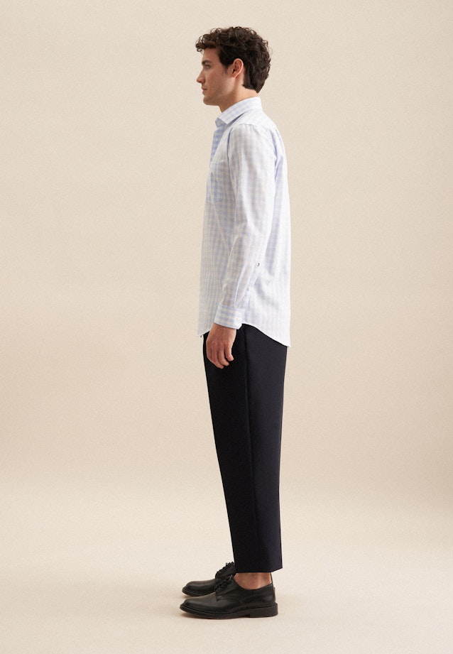 Comfort Business Hemd Karo in Hellblau |  Seidensticker Onlineshop