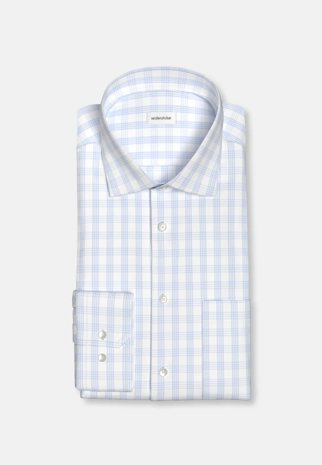 Comfort Chemise d'affaires carreaux dans Bleu Clair | Boutique en ligne Seidensticker