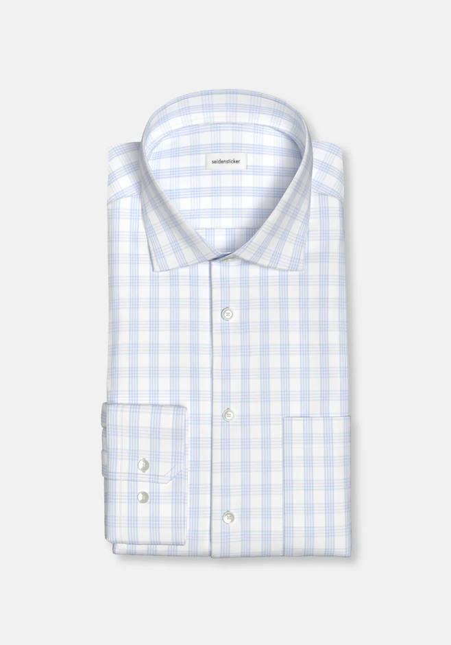 Comfort Chemise d'affaires carreaux dans Bleu Clair | Boutique en ligne Seidensticker