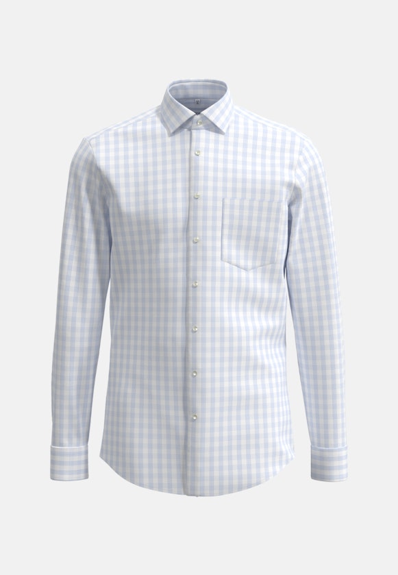 Comfort Business Hemd Karo in Hellblau |  Seidensticker Onlineshop