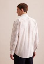 Comfort Business shirt Check in Beige |  Seidensticker Onlineshop