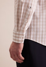 Comfort Business Hemd Karo in Beige |  Seidensticker Onlineshop