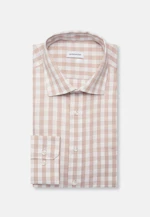 Comfort Business shirt Check in Beige |  Seidensticker Onlineshop