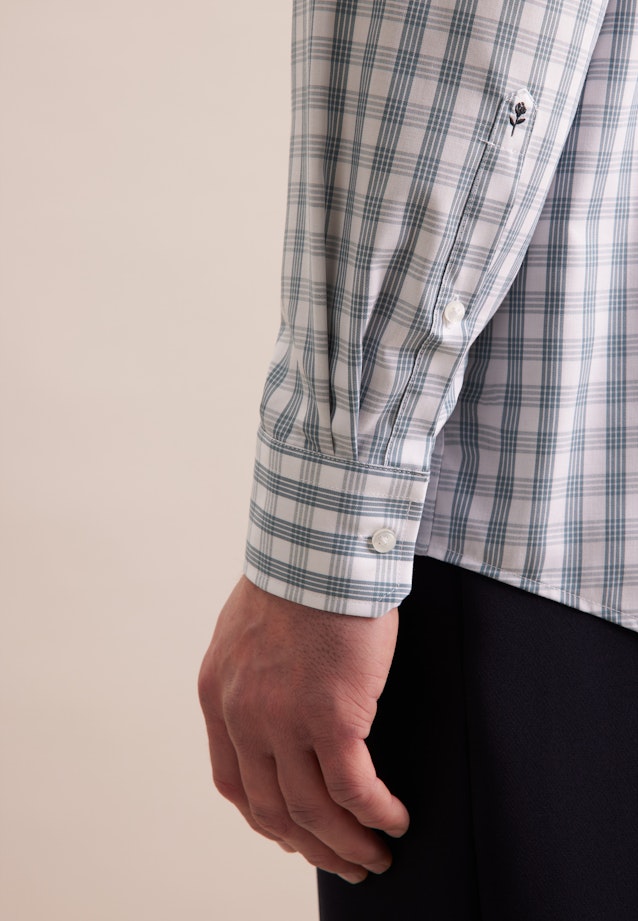 Comfort Business Hemd Karo in Grün |  Seidensticker Onlineshop