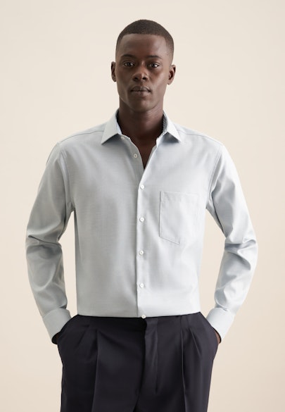 Comfort Business Hemd Struktur in Grün |  Seidensticker Onlineshop