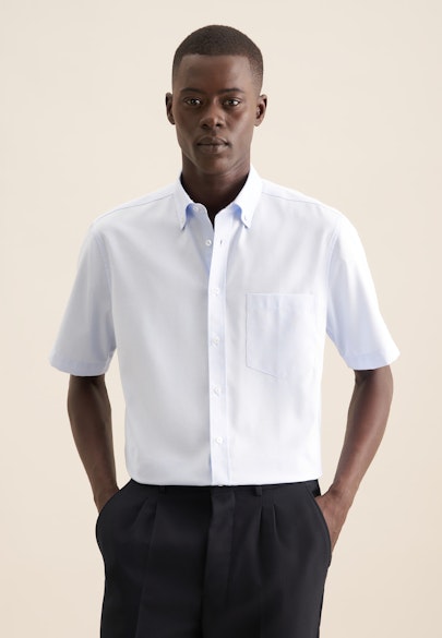 Comfort Chemise d'affaires Structure in Bleu Clair |  Seidensticker Onlineshop