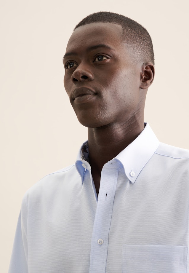 Comfort Business Hemd Struktur in Hellblau |  Seidensticker Onlineshop