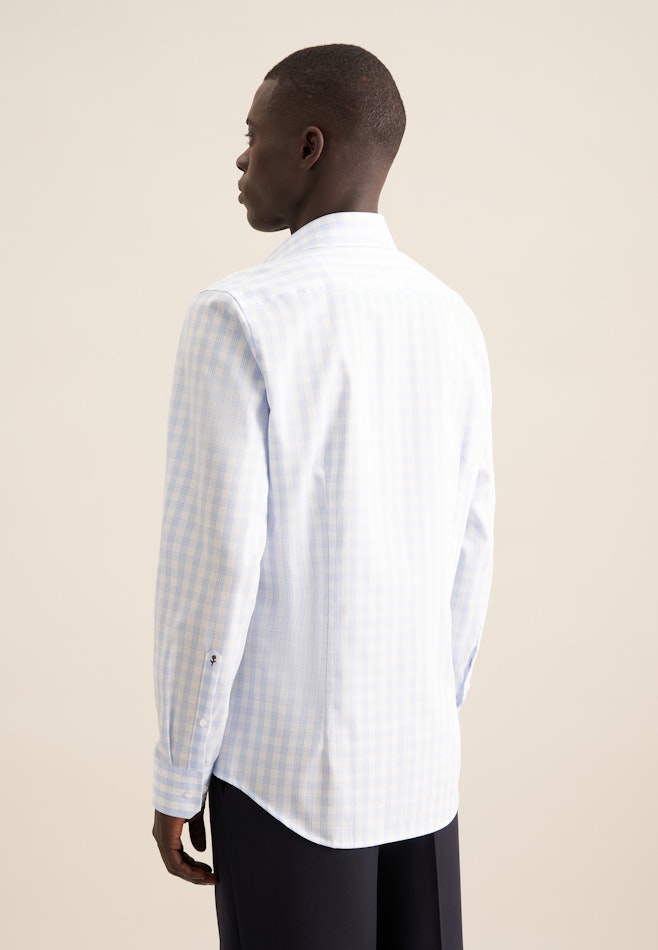 Slim Business Hemd Karo in Hellblau | Seidensticker Onlineshop