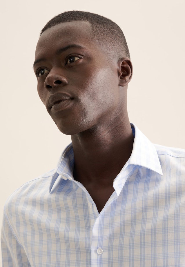 Slim Business shirt Check in Light Blue |  Seidensticker Onlineshop