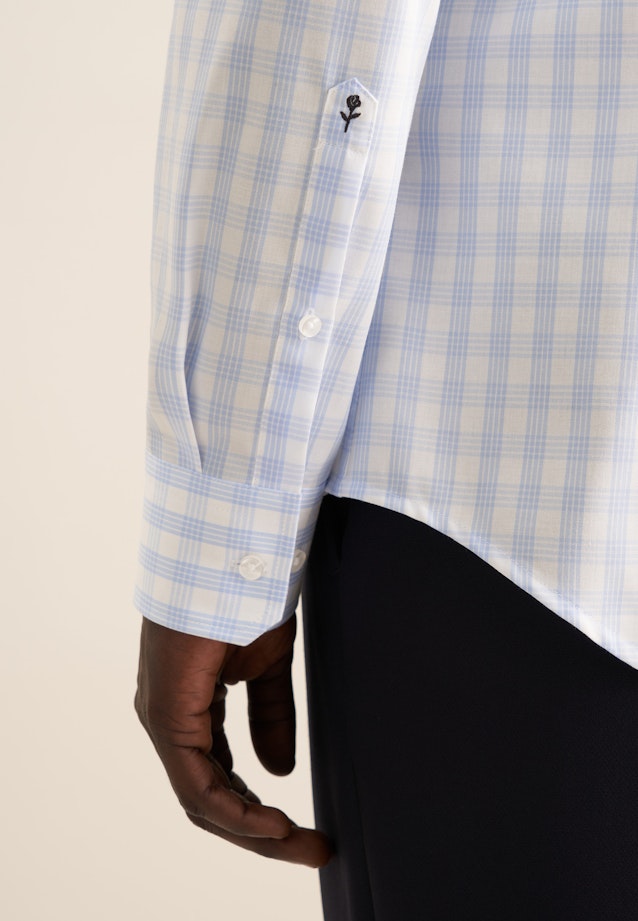 Slim Business shirt Check in Light Blue |  Seidensticker Onlineshop
