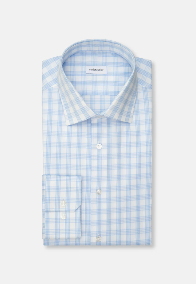 Slim Chemise d'affaires carreaux in Bleu Clair |  Seidensticker Onlineshop