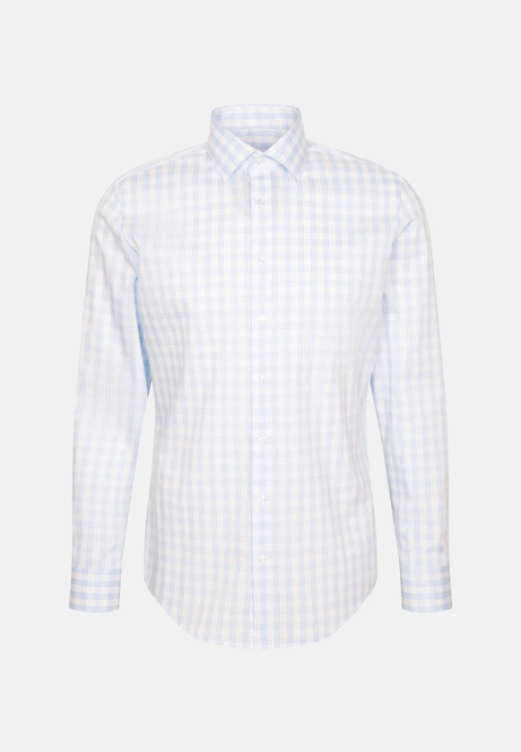 Slim Chemise d'affaires carreaux in Bleu Clair |  Seidensticker Onlineshop