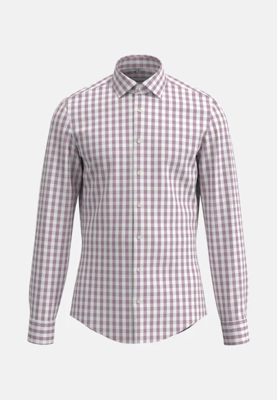 Slim Business Hemd Karo in Rosa/Pink |  Seidensticker Onlineshop