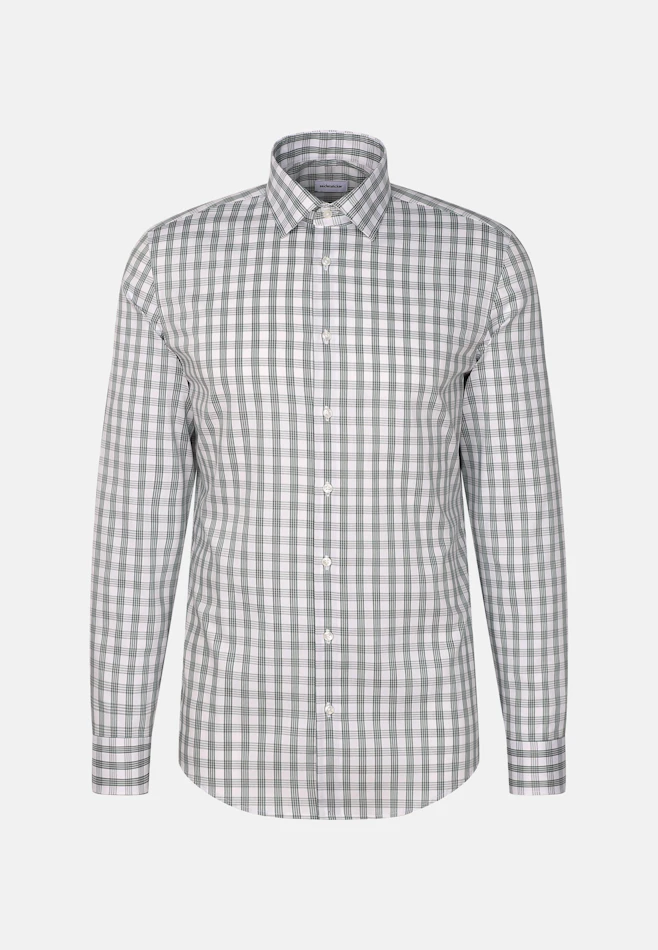 Slim Business shirt Check in Green | Seidensticker online shop