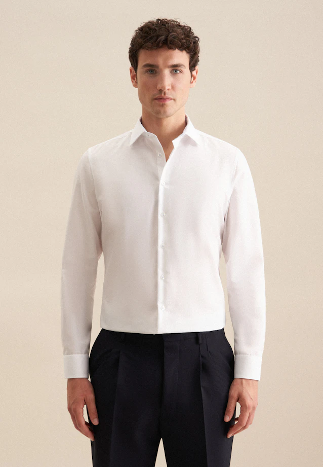 Slim Chemise d'affaires Uni in Blanc |  Seidensticker Onlineshop