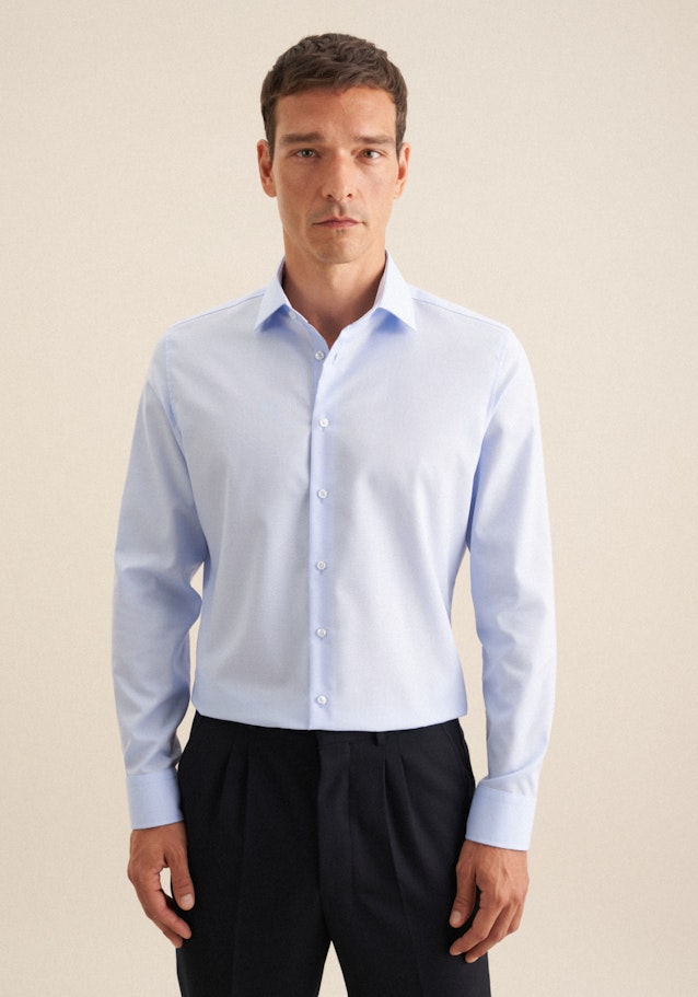 Slim Business Hemd Uni in Mittelblau | Seidensticker Onlineshop