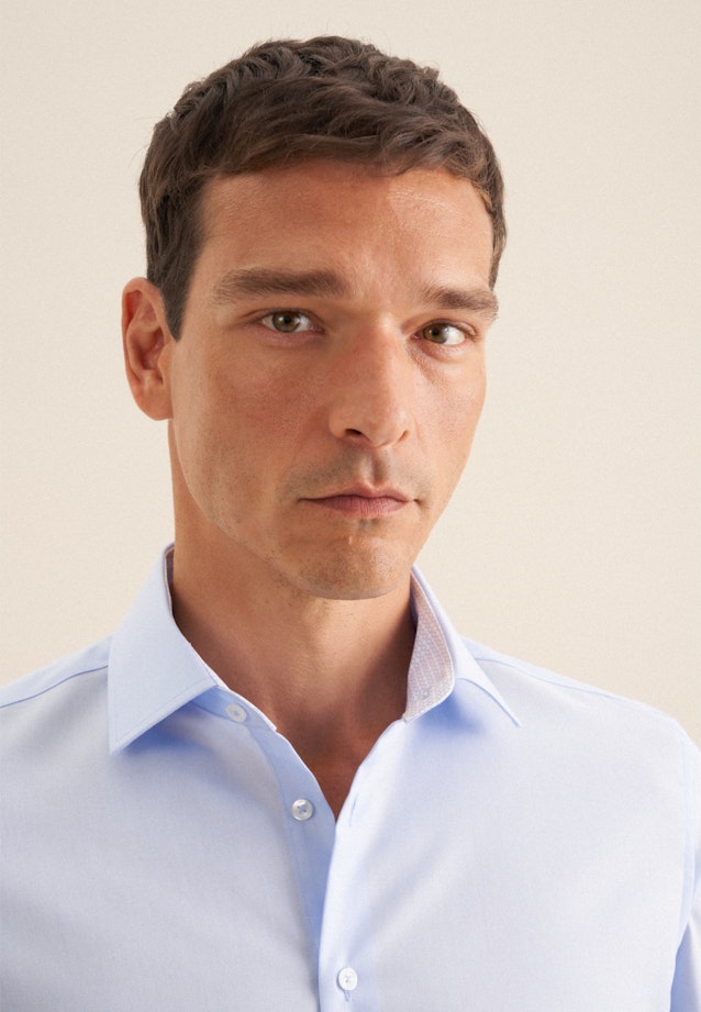 Slim Business Hemd Uni in Mittelblau |  Seidensticker Onlineshop